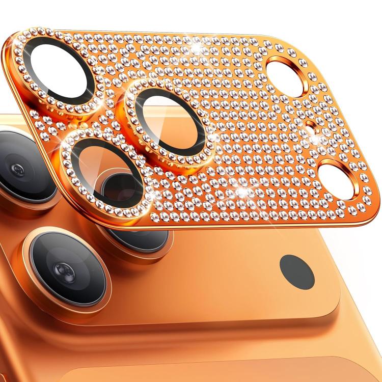 

For iPhone 17 Pro Kalebol All-in-One Frosted Metal Armor Diamond-Shine Camera Lens Film(Orange)