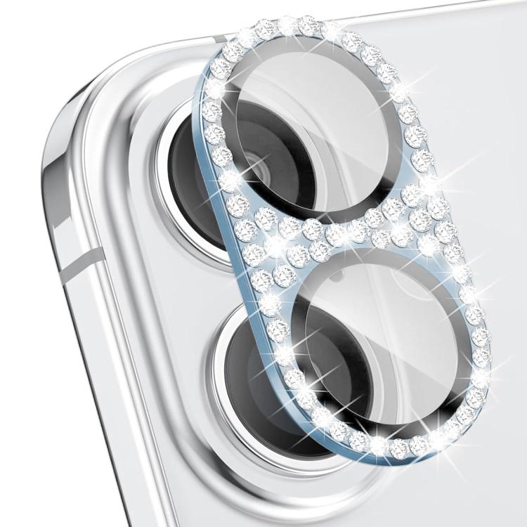 

For iPhone 16 Kalebol All-in-One Frosted Metal Armor Diamond-Shine Camera Lens Film(Distant Peak Blue)