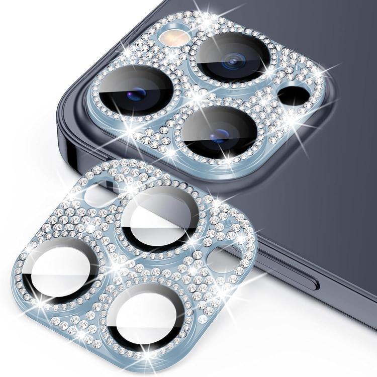 

For iPhone 15 Pro Max Kalebol All-in-One Frosted Metal Armor Diamond-Shine Camera Lens Film(Distant Peak Blue)