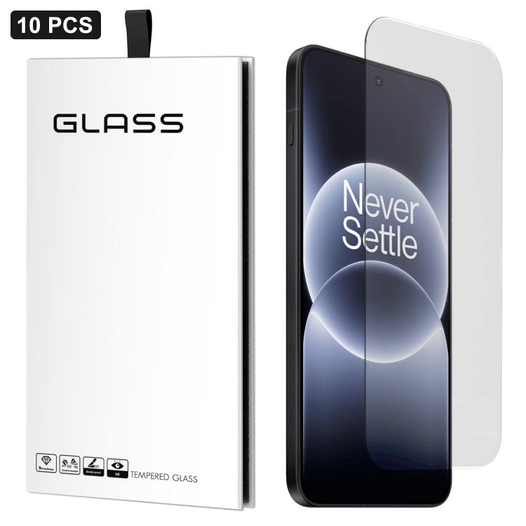 

For OnePlus Ace 6 10pcs 3D Large Arc Half-Screen No White Border High-Aluminum Thick Adhesive HD Tempered Glass Film