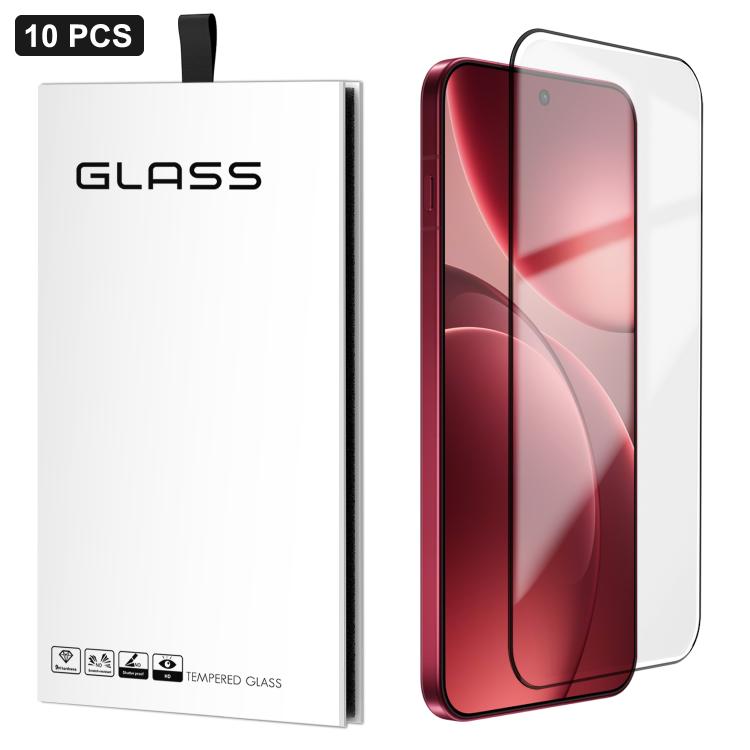 For OPPO Find X9 10pcs 0.18mm Ultra-Thin Ultrasonic HD Screen-Printed High-Aluminium Thick-Gel Tempered Glass Film