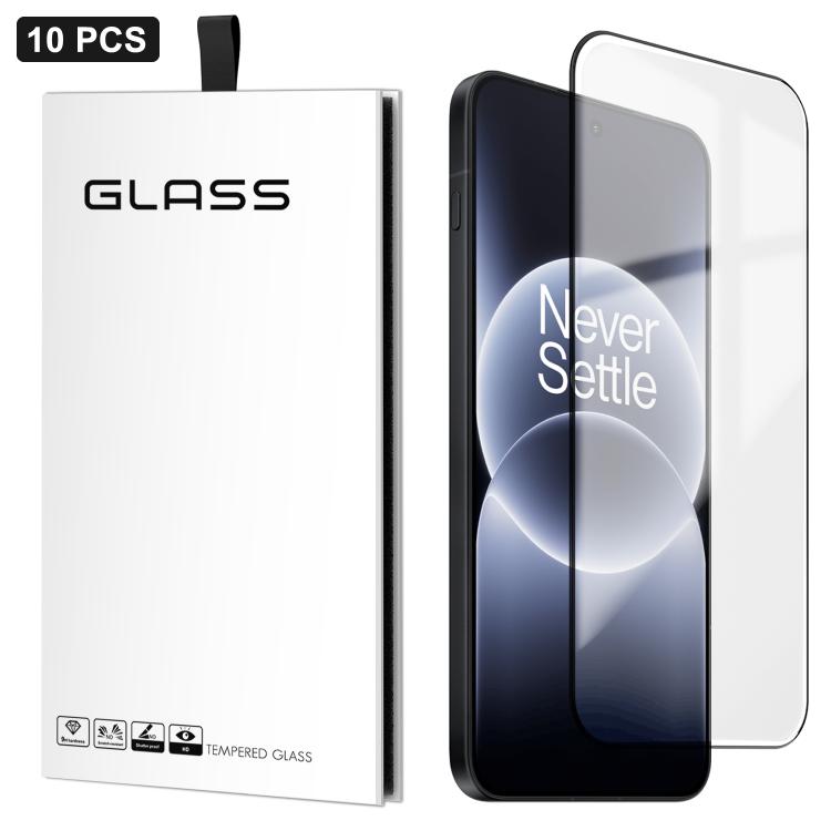 For OnePlus ACE 6 10pcs 0.18mm Ultra-Thin Ultrasonic HD Screen-Printed High-Aluminium Thick-Gel Tempered Glass Film