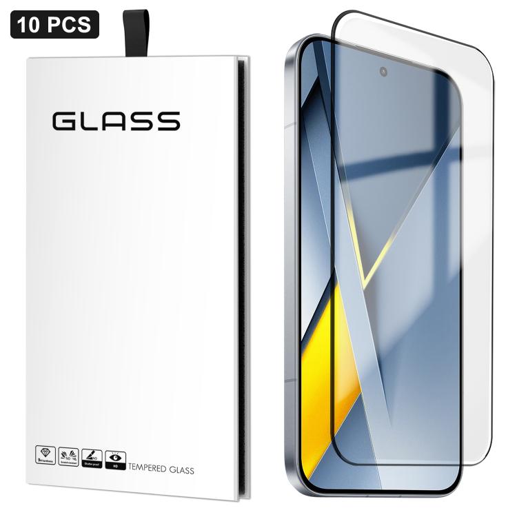 For Xiaomi Poco F8 Ultra 10pcs 0.18mm Ultra-Thin Ultrasonic HD Screen-Printed High-Aluminium Thick-Gel Tempered Glass Film
