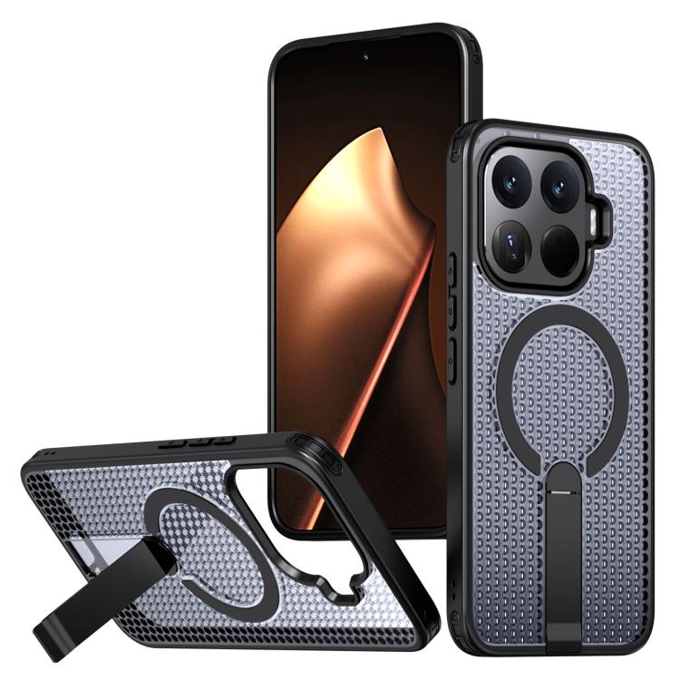 For Xiaomi 17T Pro 5G Kalebol Honeycomb Cooling MagSafe Holder Phone Case(Black)