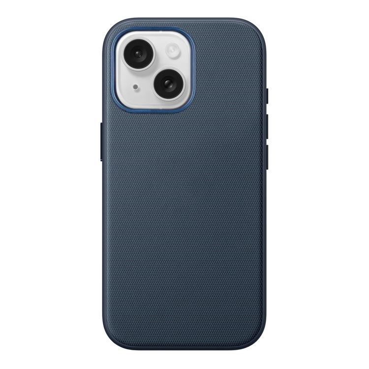 

For iPhone 13 Official Tech Fabric Texture Side-Stick TPU Magnetic Phone Case, No AI Camera Button(Blue)