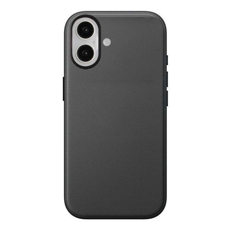 

For iPhone 16 Official Tech Fabric Texture Side-Stick TPU Magnetic Phone Case, No AI Camera Button(Black)