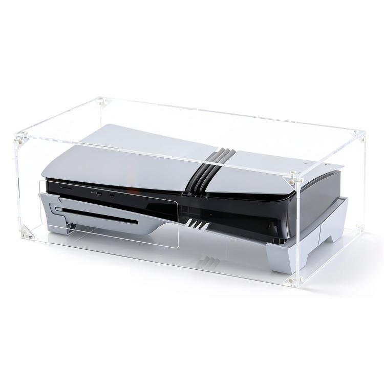 

For Sony PS5 Pro / PS5 Slim Acrylic Horizontal Mounting Transparent Dust Cover for PS5 Pro / PS5 Slim