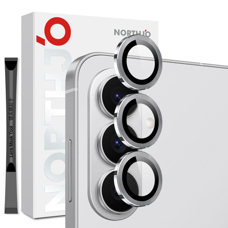 

For Samsung Galaxy S26 5G NORTHJO Camera Lens Protector CD Metal Ring Tempered Glass Film(Silver)