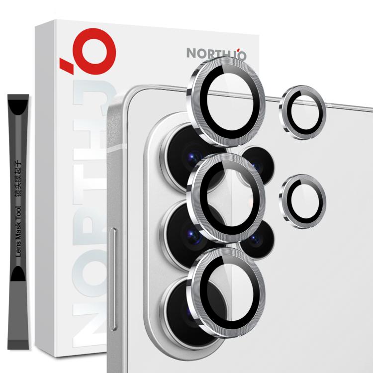 For Samsung Galaxy S26 Ultra 5G NORTHJO Camera Lens Protector CD Metal Ring Tempered Glass Film(Silver)