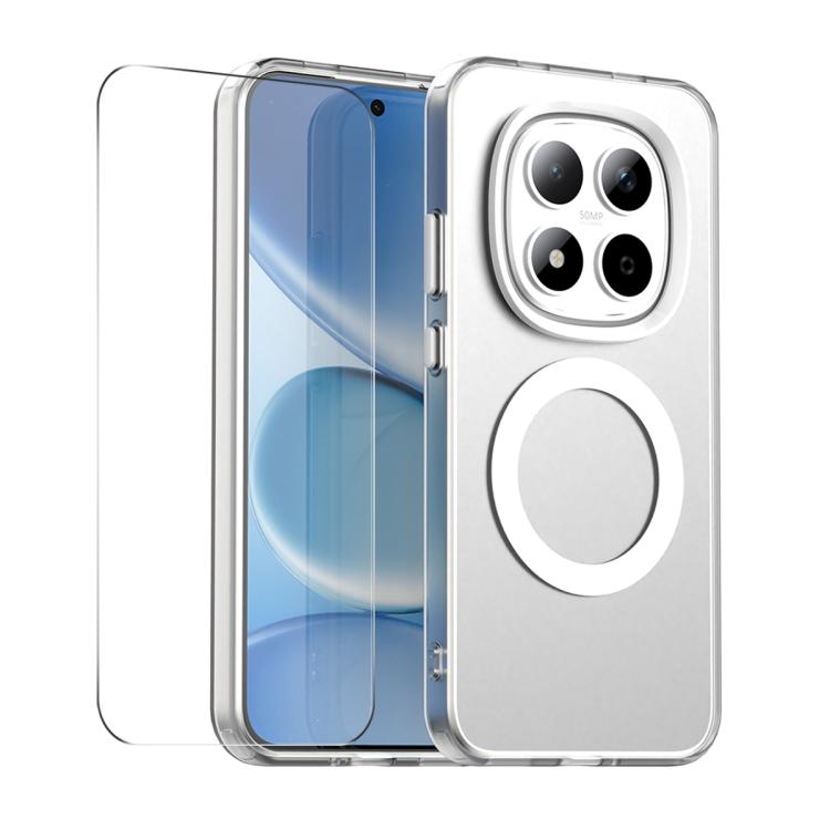 

For Redmi Note 15 Pro 5G Global 163.6mm ENKAY Hat-Prince MagSafe Candy Color Phone Case with 9H Screen Film(White)