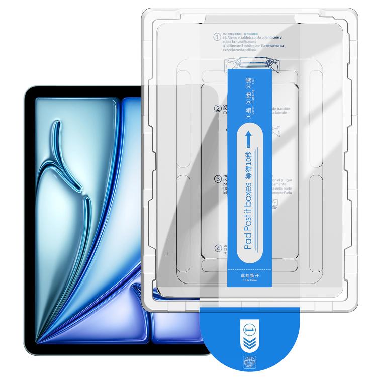 

For iPad Air 11 2025 / 2024 Easy Install Box Dust-Free Curved Edge HD Tempered Glass Film