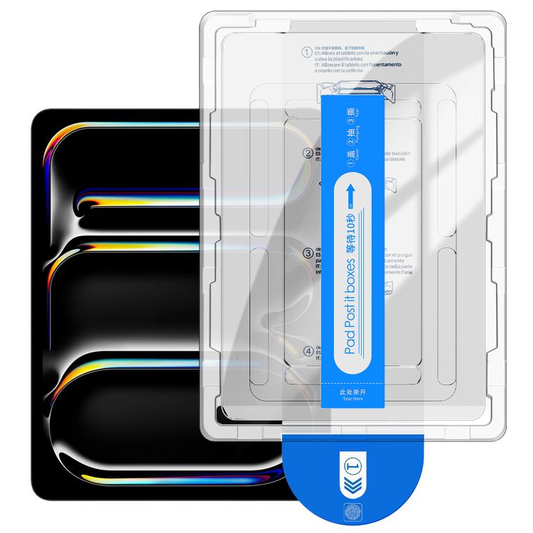 

For iPad Pro 11 2025 / 2024 Easy Install Box Dust-Free Curved Edge HD Tempered Glass Film