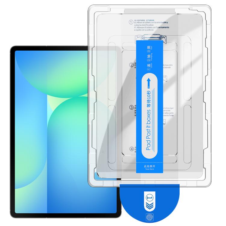For Samsung Galaxy Tab S10 FE+ Easy Install Box Dust-Free Curved Edge HD Tempered Glass Film