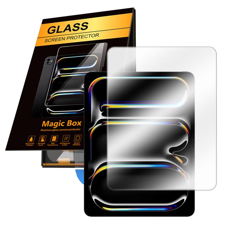 

For iPad Pro 13 2025 / 2024 Easy Install Box Dust-Free HD Eye-Protection Tempered Glass Tablet Film