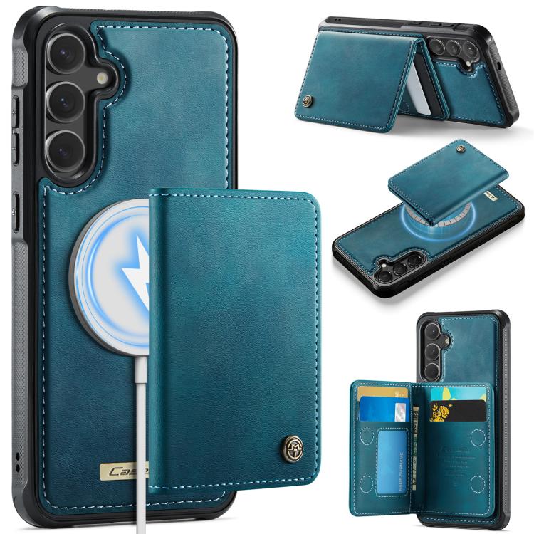 

For Samsung Galaxy S25+ / S24+ 5G CaseMe Me80 Series Detachable Wallet Magnetic RFID Vegan Leather Phone Case(Green)