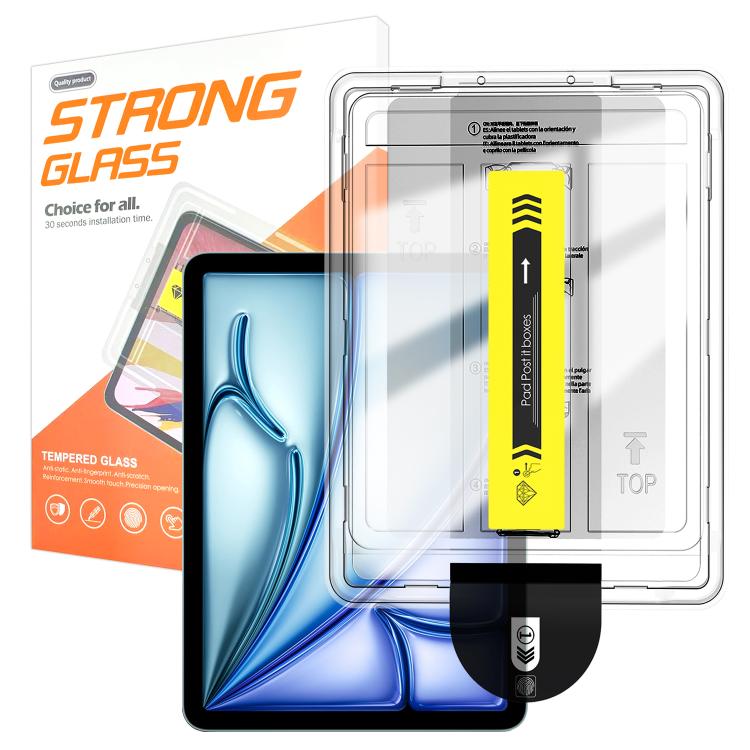 

For iPad Air 13 2026 / 2025 / 2024 Easy Install Box Dust-Free HD Curved Edge Anti-Fingerprint Tempered Glass Tablet Film
