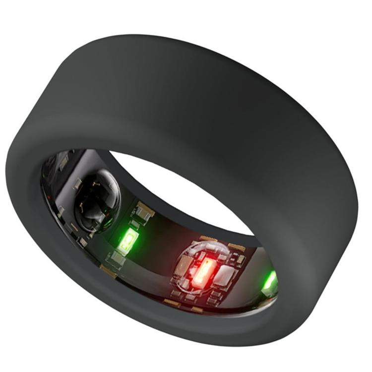 

For Oura Ring Gen3 / Samsung Galaxy Ring Silicone Ring Cover, Size:S 5-10(Black)