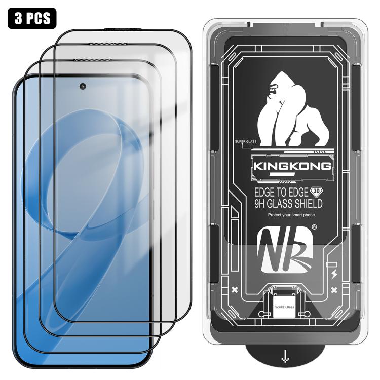 

For Redmi K90 Pro Max 3pcs Easy Install Box Dust-Free 3D Curved Edge HD Electroplated Explosion-Proof Tempered Glass Film