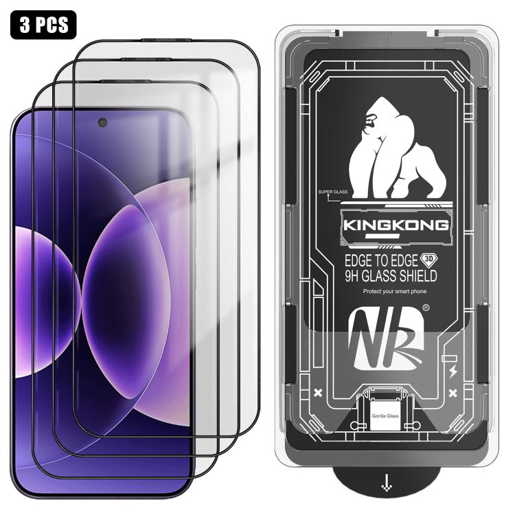 

For Xiaomi 17 Ultra 3pcs Easy Install Box Dust-Free 3D Curved Edge HD Electroplated Explosion-Proof Tempered Glass Film
