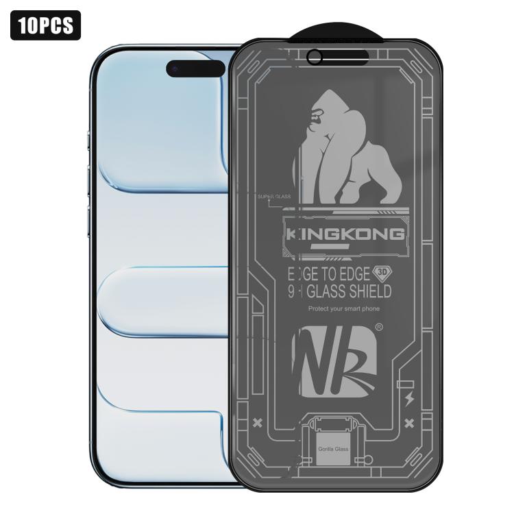

For iPhone Air 10pcs 3D Large Arc Edge Electroplated Explosion-Proof Scratch-Resistant Full-Screen Frosted Privacy Tempered Glass Film