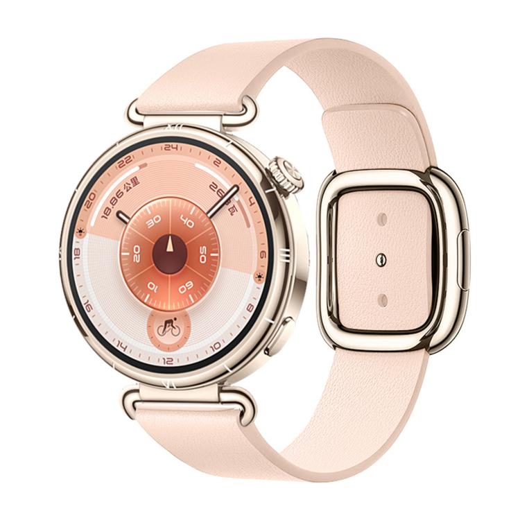 

For Huawei Watch GT 6 41mm Modern Style Magnetic Clasp Genuine Leather Watch Band(Pink)