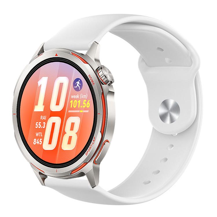 

For Huawei Watch GT Runner 2 Reverse Buckle Solid Color Silicone Watch Band(White)
