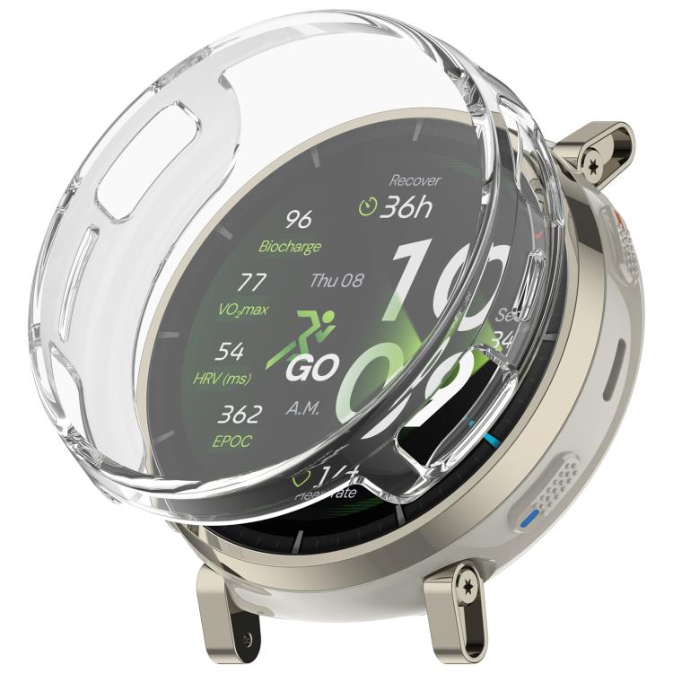 For Amazfit Active 3 Premium Electroplated TPU Full Coverage Watch Protective Case(Transparent)