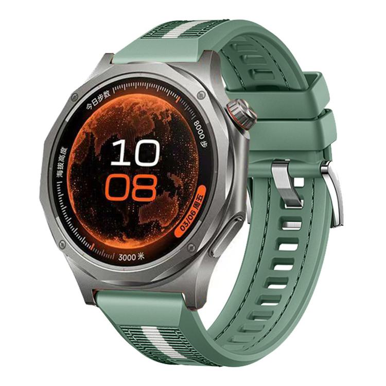 

For OPPO Watch X3 Braid Nylon Hybrid Silicone Watch Band(Green)