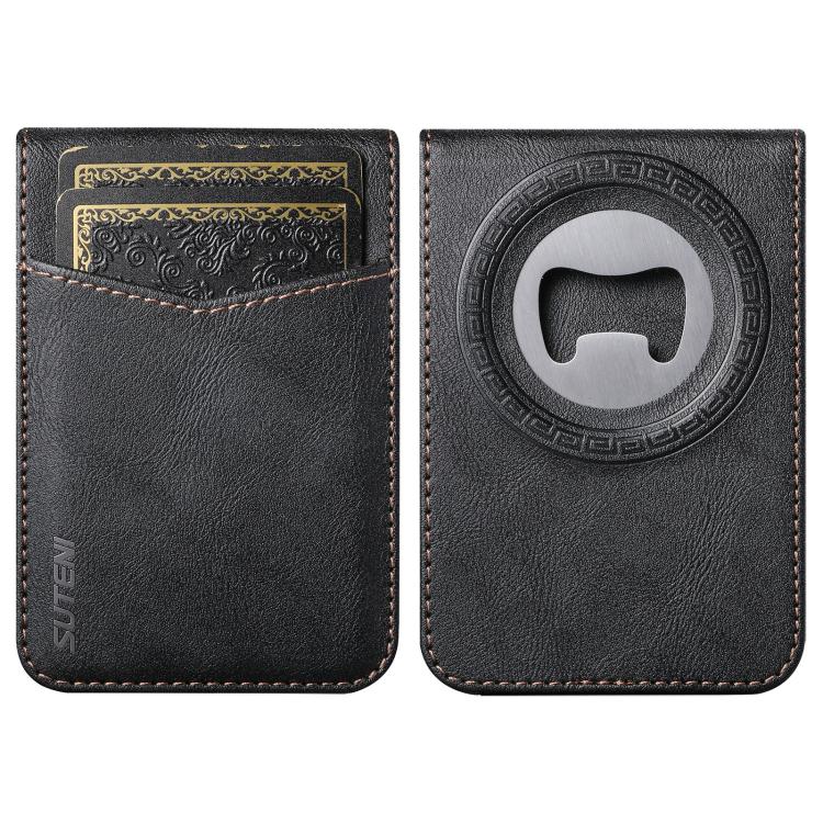 

Suteni S5 Bottle Opener, Magnetic Card Holder with Card Slot(Black)