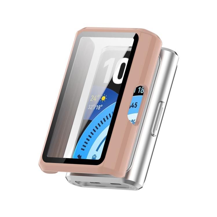 

For Huawei Band 11 Pro ENKAY Hat-Prince Full Coverage Tempered Glass Film Integrated PC Watch Case(Pink)