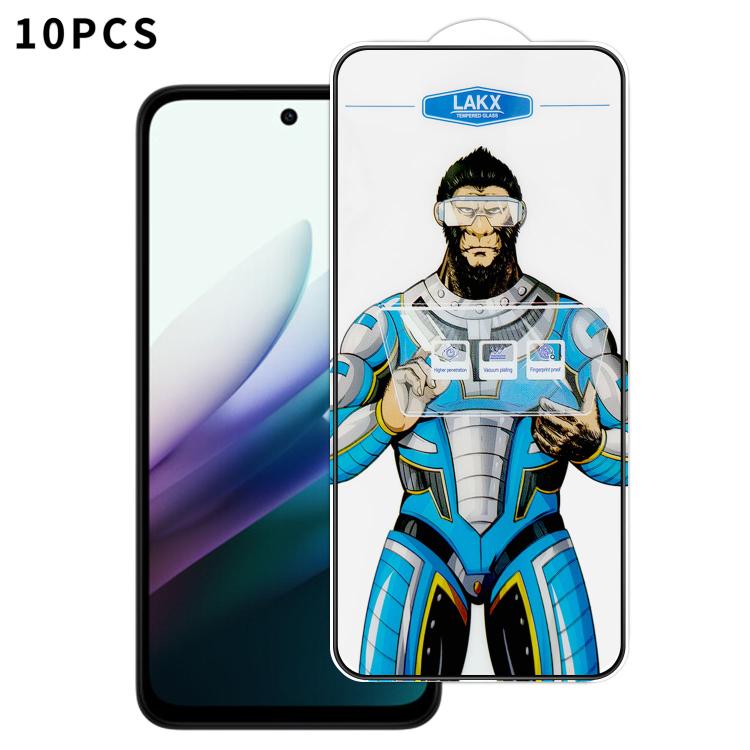 

For Redmi 15 5G Global 169.5mm 10pcs Blue Gorilla Anti-fingerprint Anti-static Silk Screen HD Electroplated Tempered Glass Film