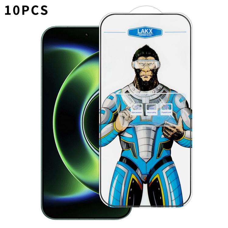 

For Xiaomi 17 Ultra 10pcs Blue Gorilla Anti-fingerprint Anti-static Silk Screen HD Electroplated Tempered Glass Film