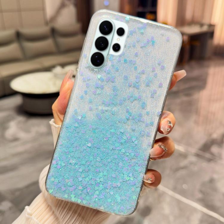 For Samsung Galaxy S26 Ultra 5G Sequins Glitter Gradient Epoxy TPU Phone Case(Blue)