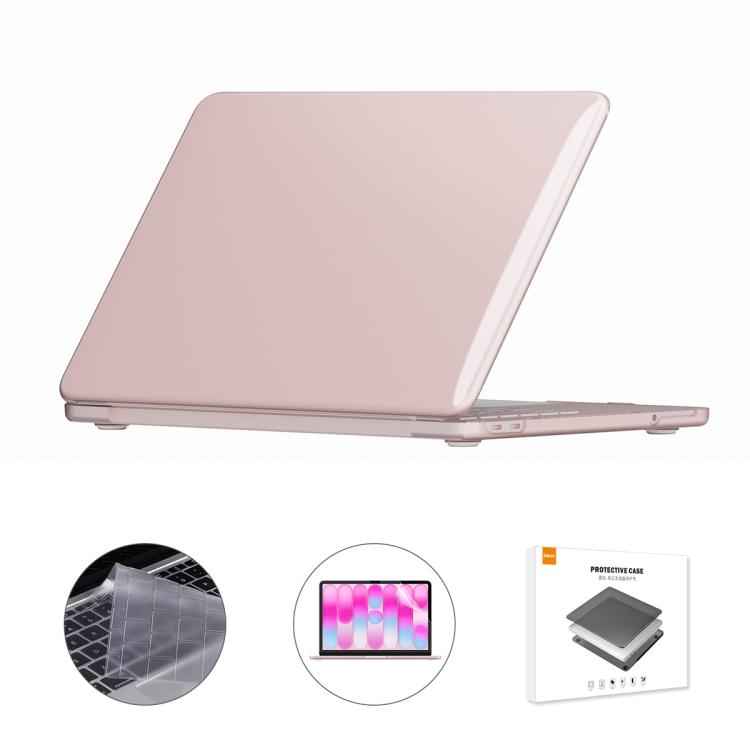 

For MacBook Neo 13 inch 2026 (A3404) 256G ENKAY US Version 3 in 1 Crystal Protective Case with TPU Keyboard Film & PET Screen Protector(Pink)