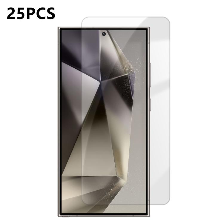 For Galaxy S24 Ultra 5G 25pcs High-Aluminum Semi-Screen Anti-Fingerprint HD Tempered Glass Film