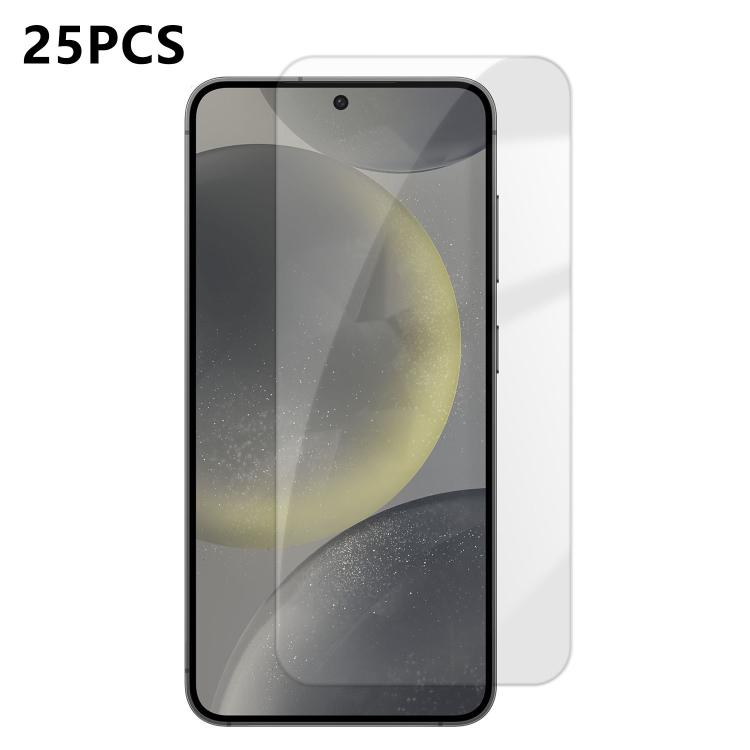 For Galaxy S24+ 5G 25pcs High-Aluminum Semi-Screen Anti-Fingerprint HD Tempered Glass Film