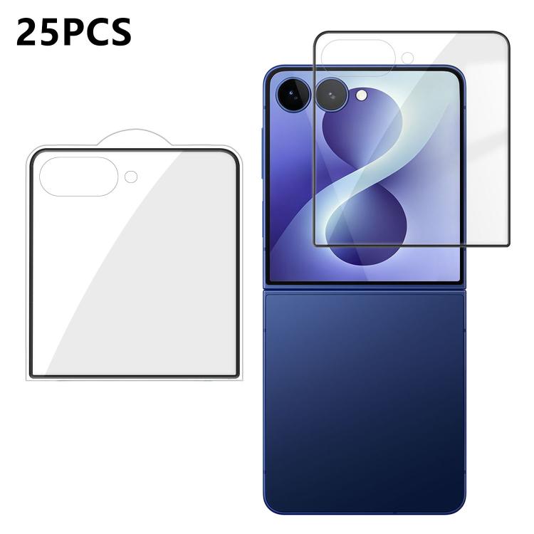

For Galaxy Z Flip8 5G Outer Screen 25pcs High-Aluminum Full-Coverage Anti-Fingerprint Screen-Printed HD Tempered Glass Film