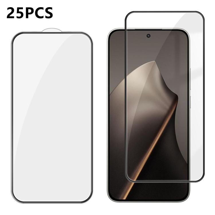 

For Xiaomi 17T 5G 25pcs High-Aluminum Full-Coverage Anti-Fingerprint Screen-Printed HD Tempered Glass Film