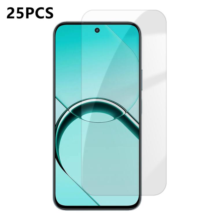 

For Realne 16T 5G 25pcs High-Aluminum Semi-Screen Anti-Fingerprint HD Tempered Glass Film
