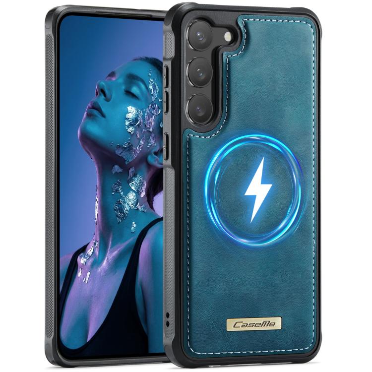 

For Samsung Galaxy S23+ 5G CaseMe C69 Series Magnetic Vegan Leather Back Phone Case(Green)