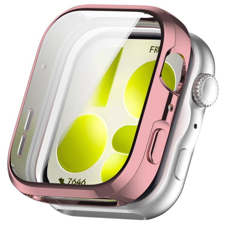 

For Huawei Watch Fit 5 Pro Electroplated TPU Full Coverage Watch Protective Case(Pink)