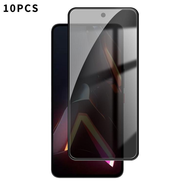 

For ZTE nubia Neo 5 Pro 5G 10pcs Kalebol High-Aluminum Screen-Printed Full-Coverage Black-Border Privacy Tempered Glass Film
