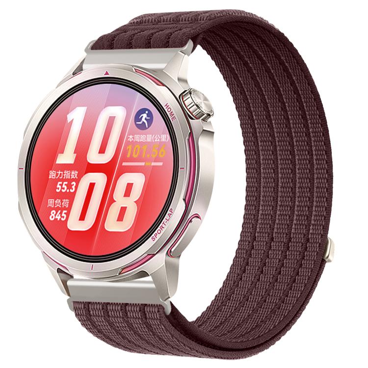 22mm Cloud-Feel Breathable Nylon Woven Metal Head Watch Band(Smoky Purple)