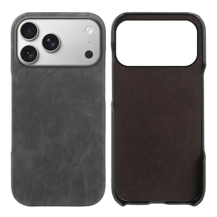 For iPhone 18 Pro Max / 17 Pro Max Retro-skin Magnetic Vegan Leather Back Phone Case(Grey)