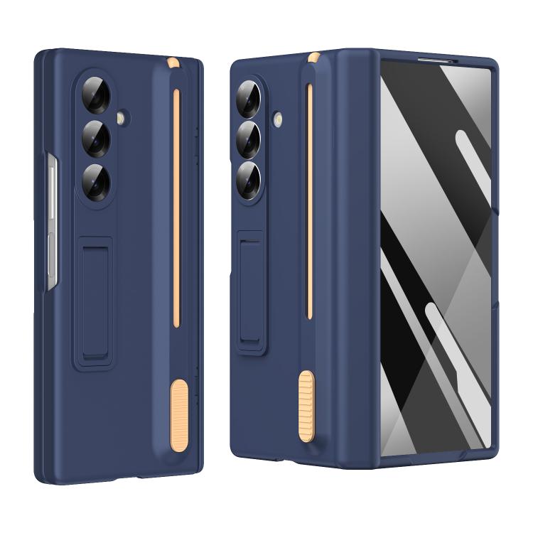 

For Galaxy Z Fold8 5G Jinghong Foldable Holder Hinge Shockproof Phone Case with Pen(Royal Blue)