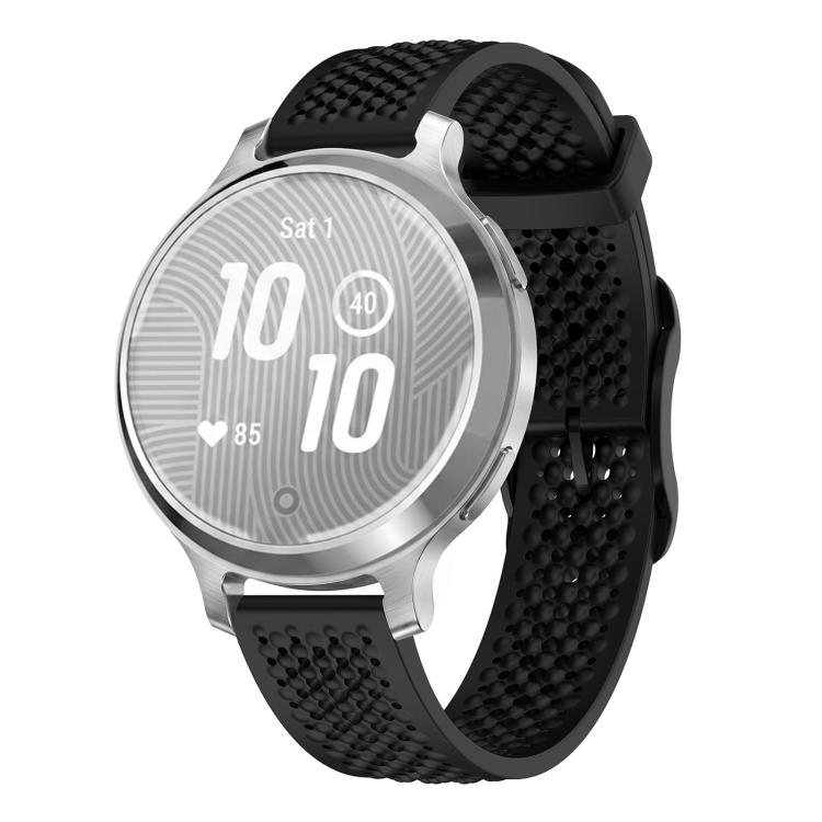 For Garmin Lily 2 Honeycomb Mesh Pin Buckle Solid Color Silicone Watch Band(Black) — купить у Sunsky-online WW