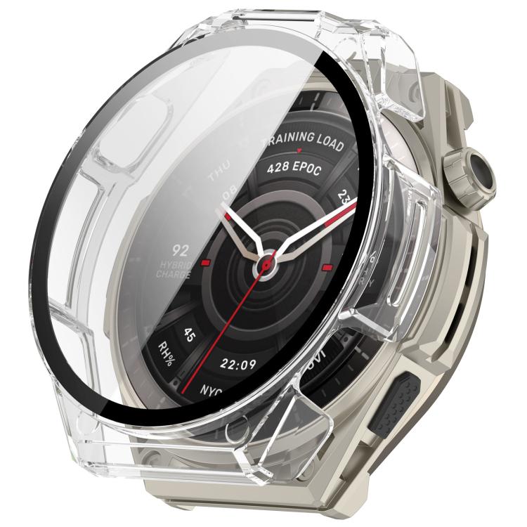 For Amazfit Balance Ultra Tempered Glass Film Integrated PC Watch Protective Case(Transparent)