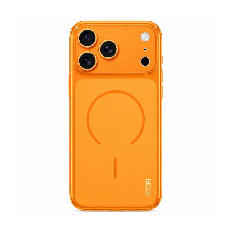 For iPhone 17 Pro MOFI Minimal Series Frosted Semi-Transparen TPU Phone Case with Lens Film(Orange)