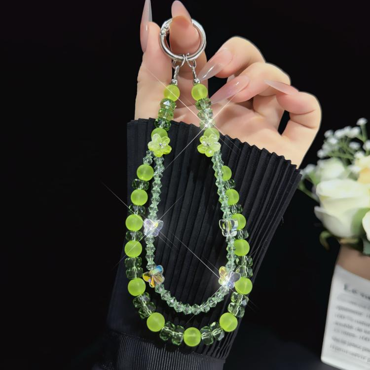 Fog Bead Flower Double-Layer Crystal Chain(Green)