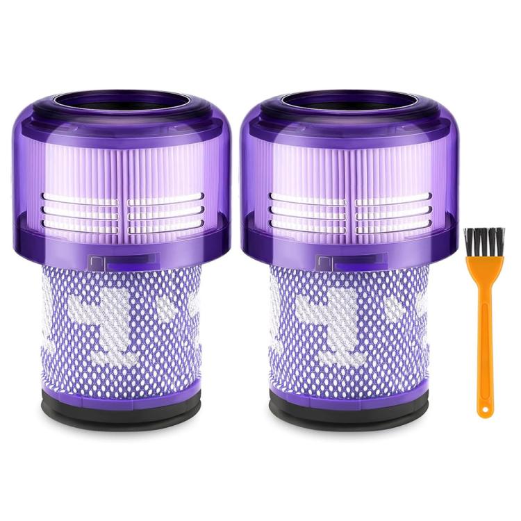 JUNSUNMAY Vacuum Filter Replacement with Clean Brush for Dyson V12 Origin / V12 Detect Slim / Slim+, Quantity:2pcs